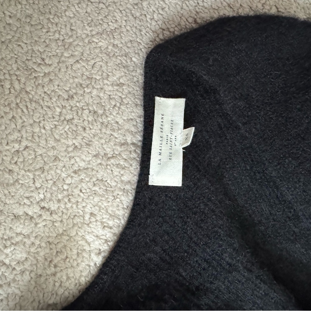 La Maille Sezane Barry Cardigan Mohair Alpaca V-Neck Knit Women’s Button - Picture 10 of 15